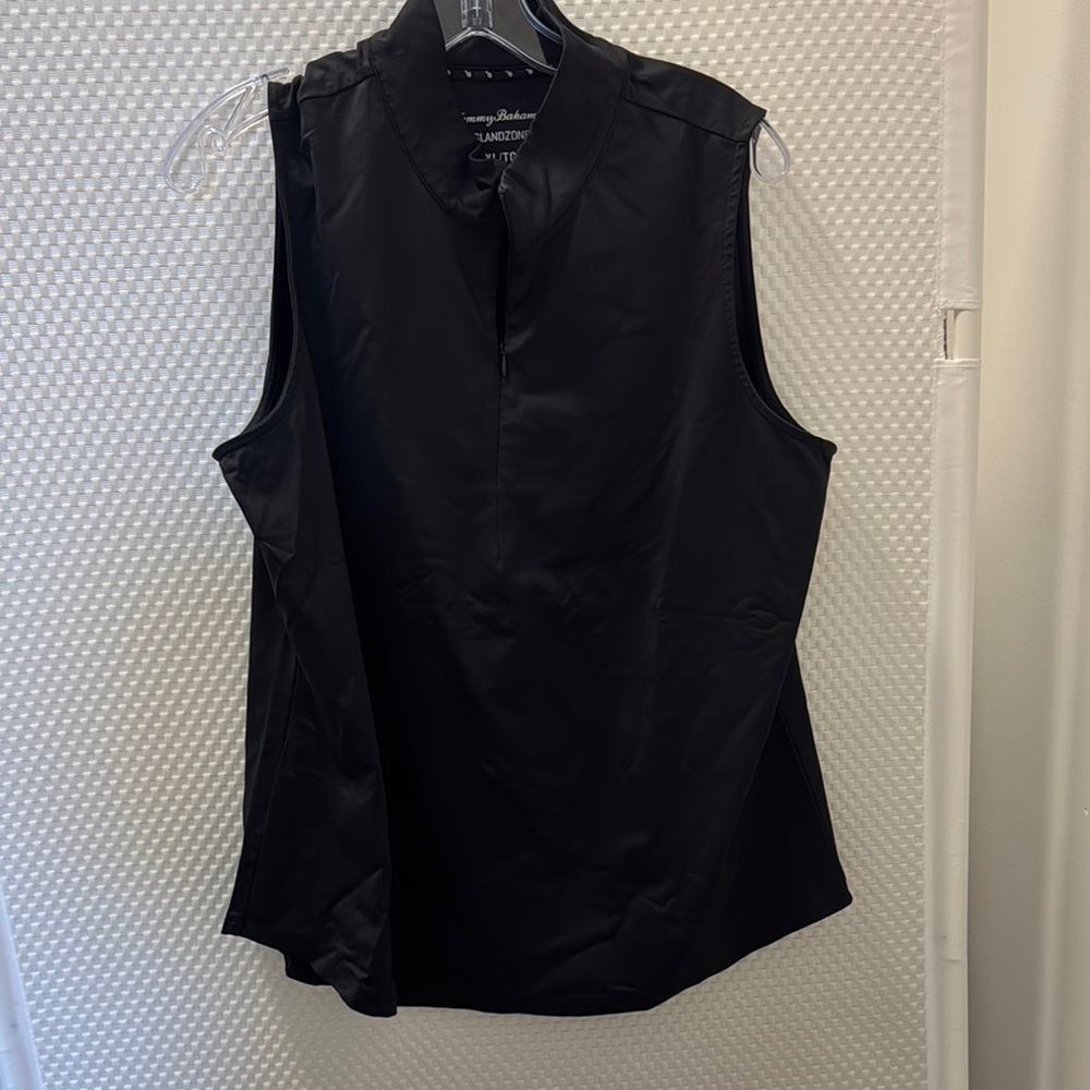 Tommy Bahama Black Sleeveless Island Zone top